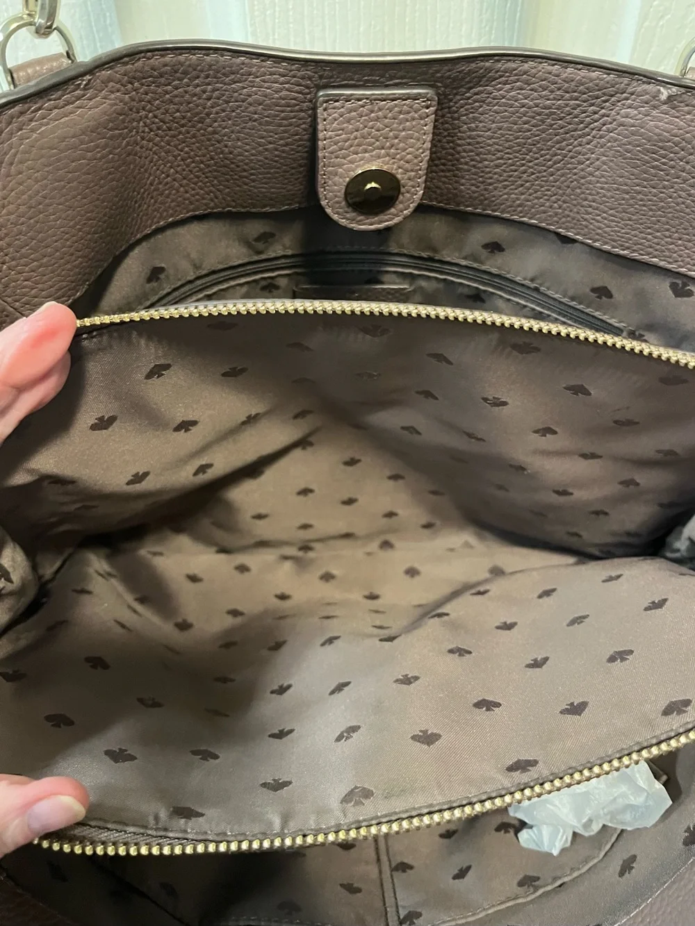 kate spade Jackson pebbled leather shoulder bag with snake-print accents